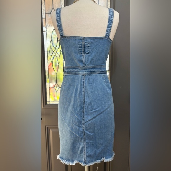 Wax Jean Denim Stretch Button-Up Overall Dress Size 3X - Picture 7 of 10